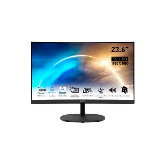 Monitor curvo MSI PRO MP-2412C, 23.6" FHD VA, HDMI, DP, speaker