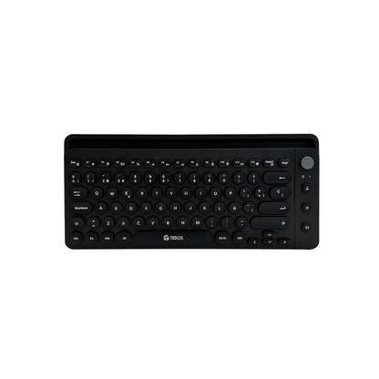 Teclado, Teros, TE-4064, Inalámbrico, 2.4GHZ + BT 3.0 + BT 5.2, 80 Teclas, Negro