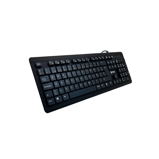 Teclado Teros, TE-4065N, Sellado, Lavable, A prueba de agua, IPX7, USB, Negro