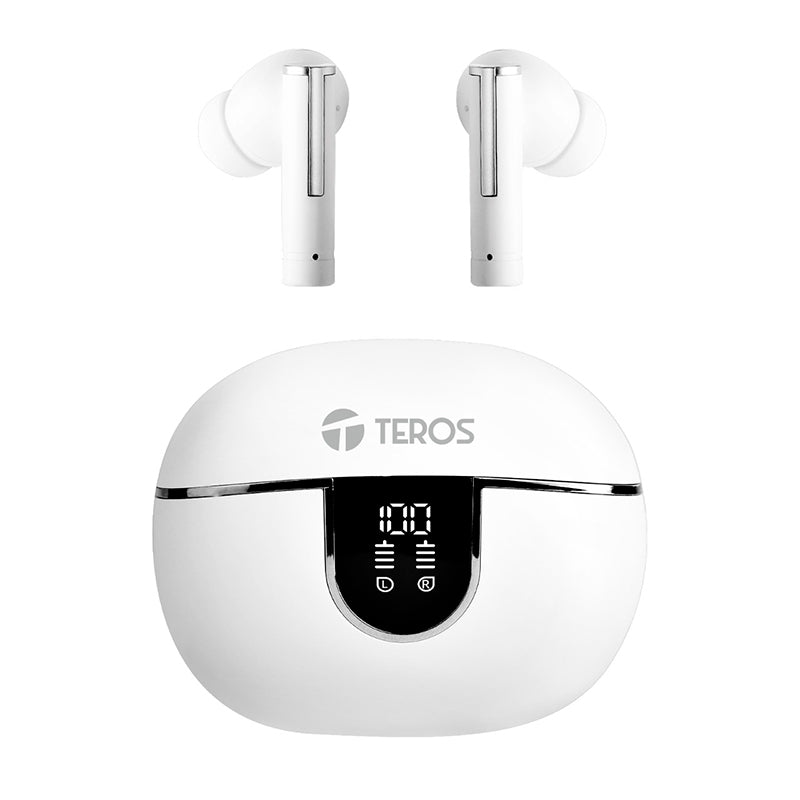 Audífonos Teros TE-8075W Bluetooth TWS Blanco