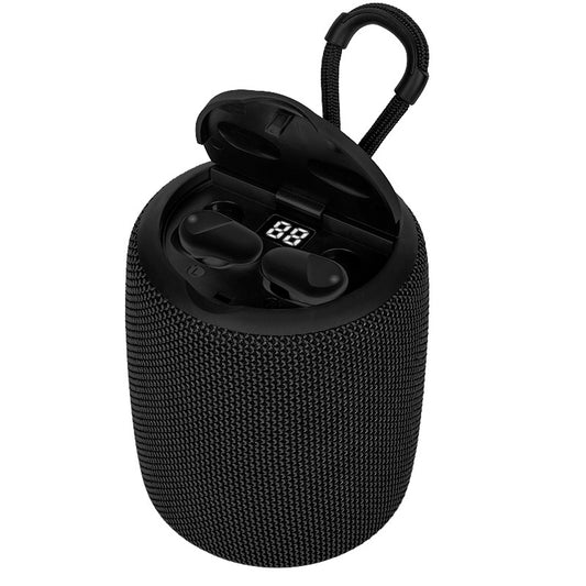 Parlante y Audífono 2 en 1 Teros, TE-6033N, Bluetooth, 5W, 1200mAh, Negro